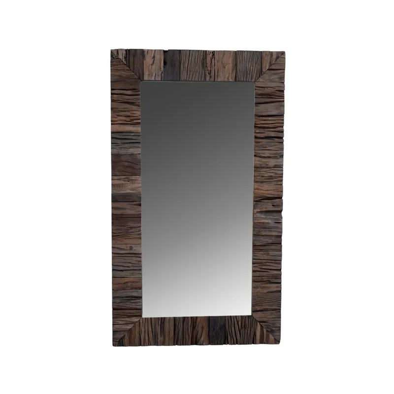 Espejo De Pared Madera Natural-beige M-20817 en Madera natural - Espejos, Uruguay | Divino
