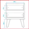 Mesa de luz 2 cajones – BCR 41 - Mesas de luz, Uruguay | Punto Unión, vista 4 de 5