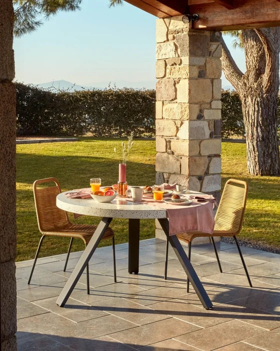 Silla Lambton de cuerda - marrón y acero con acabado negro en Negro - Sillas, Uruguay | Kavehome, vista 2