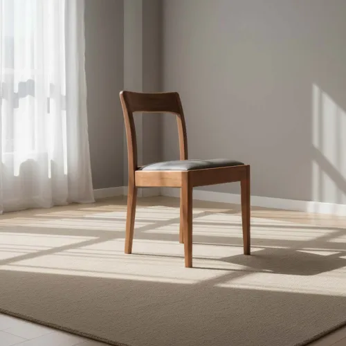 Silla De Comedor Madera-y-pu Gris Novarro en Gris - Sillas, Uruguay | Divino