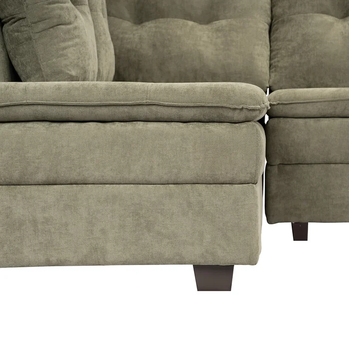 Sillon 3 cuerpos con Chaise - Coimbra - Derecho Verde en Verde - Sillones y sofás, Uruguay | Rústico Hogar, vista 5