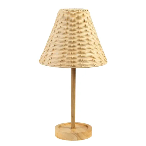 Lámpara De Mesa Rio Natural/beige Rattán Ml238626 en Madera natural - Lámparas de mesa, Uruguay | Divino