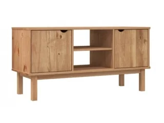 Rack TV 2 P Mel/Gris Linea Nordica en Madera Maciza en Madera natural - Muebles para TV, Uruguay | Quesal, vista 10
