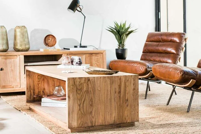 MESA CUBO - 1.20 X 0.65 en Madera natural - Mesas de living, Uruguay | La Iberica, vista 10