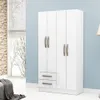 Ropero Blanco 4 puertas 2 cajones con estantes y perchero 172x90x35 cm Interior Natural en Blanco - Roperos y placares, Uruguay | Mulata, vista 1 de 6