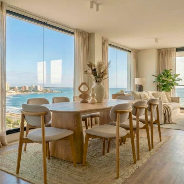 SILLA AXIS Tono madera miel,. tela gris en Marrón - Muebles, Uruguay | Indrana, vista 7