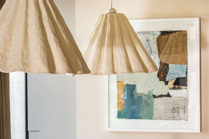 LAMPARA DE TECHO ZIA - PAPEL MACHE en Beige - Lámparas colgantes, Uruguay | La Iberica, vista 4