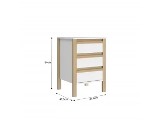 Mesa de luz Combinado madera 3 Cajones - Mesas de luz, Uruguay | Que Sal Muebleria, vista 3