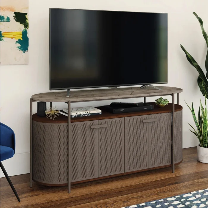 Rack para tv dos puertas Sauder en Gris - Muebles para TV, Uruguay | Ecowood, vista 2