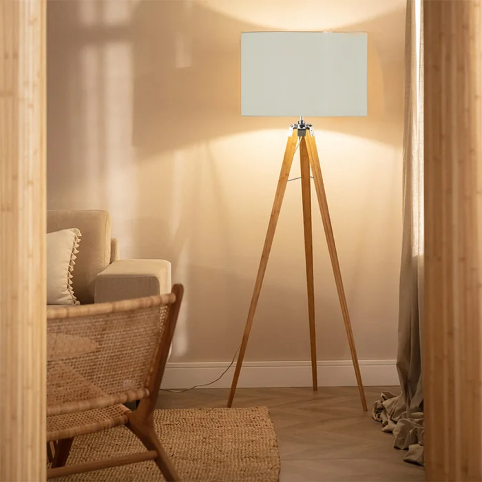 Lámpara de Pie Dallas en Madera natural - Lámparas de pie, Uruguay | Serlux, vista 2