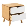Mesa De Luz Madera Maciza Nordica 2 Cajones - Linea Dublin - Blanca en Multicolor - Mesas de luz, Uruguay | Rústico Hogar, vista 4 de 5