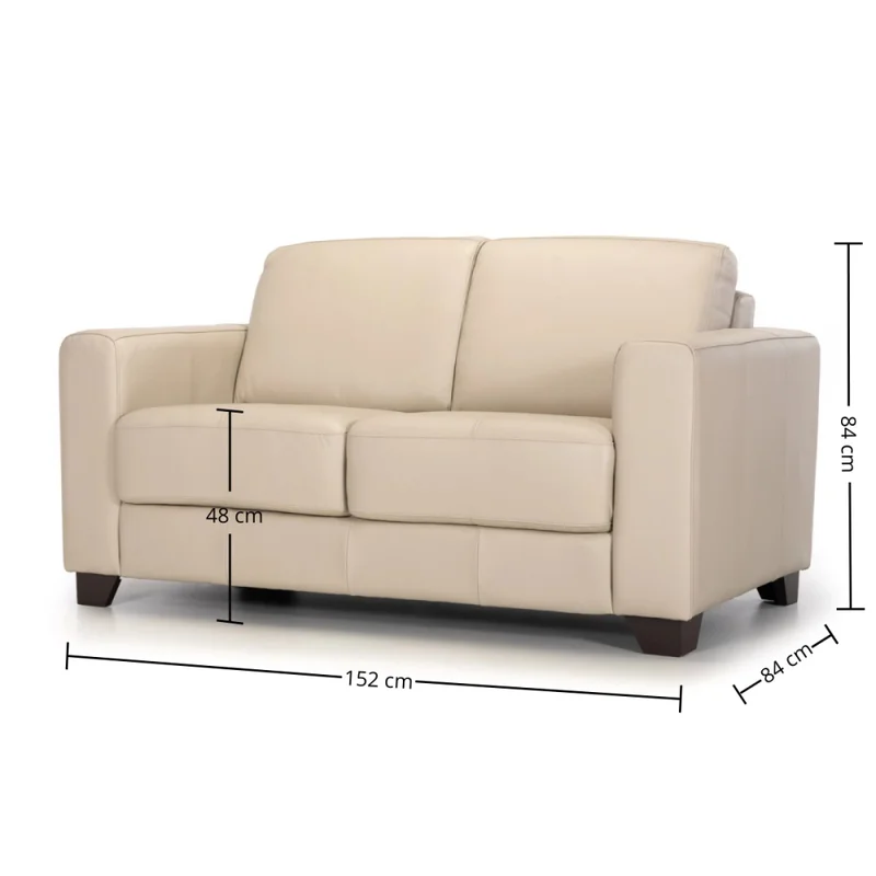 Sofá Napoli - Cuero Básico - 2 cuerpos - Arena en Beige - Sillones y sofás, Uruguay | NYR, vista 3