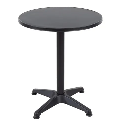 Mesa Jardin Redonda Aluminio 0.60 Cm en Negro - Muebles para el exterior, Uruguay | Albanés