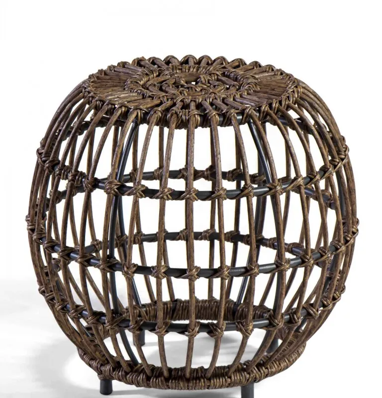 MESA AUXILIAR TAMBO P RATTAN 2154T DIA.50X48H CM en Marrón - Muebles para el exterior, Uruguay | Vinibel