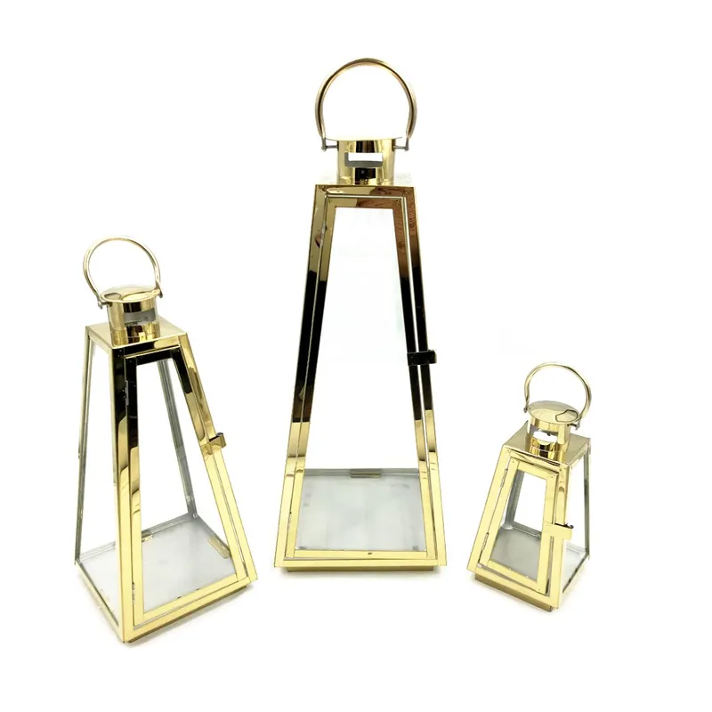 Juego de fanales piramidales en Golden, Silver Plate, Golden Rose - Muebles, Uruguay | Decoramuss