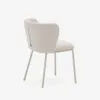 Silla Ciselia de chenilla beige y acero beige FSC Mix Credit en Beige - Sillas, Uruguay | Kavehome, vista 8 de 9
