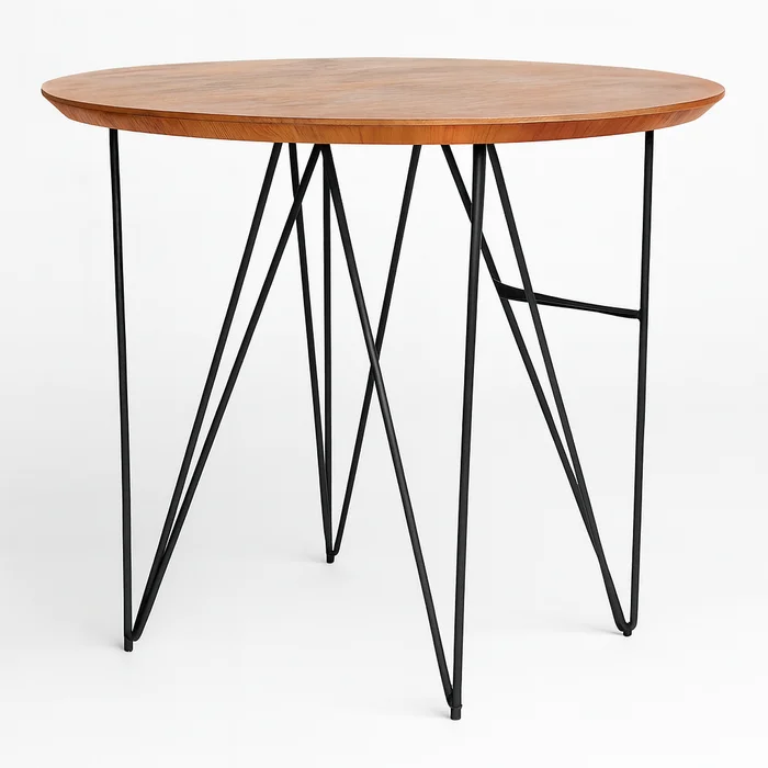 Mesa Milano Circular en Madera natural - Mesas de comedor, Uruguay | Furest