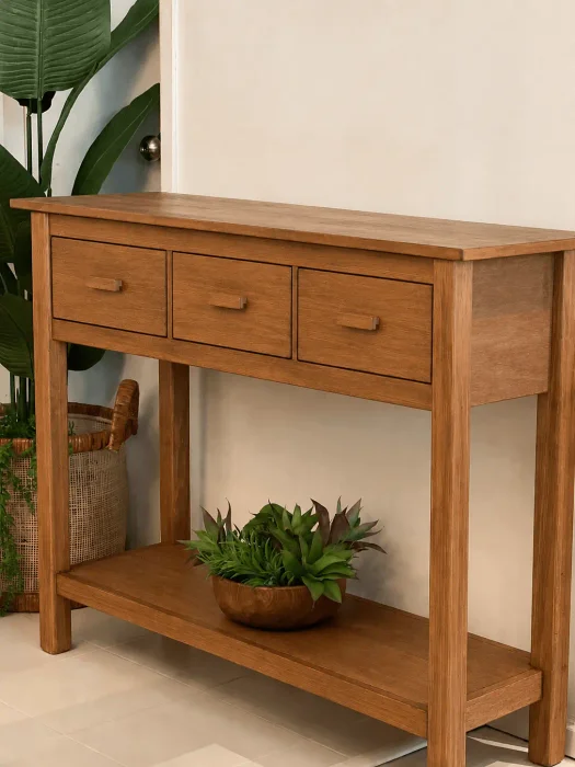 Recibidor de madera con cajones en Marrón - Muebles para TV, Uruguay | FMB