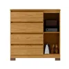 Comoda Cajonera Vega para Dormitorio 4 Cajones con Rieles Telescópicos y 1 Puerta - Marrocos - Cómodas, Uruguay | Mulata, vista 5 de 6