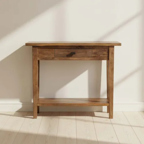 Consola Mdf-y-madera Marron Retro Castaño en Marrón - Mesas de living, Uruguay | Divino
