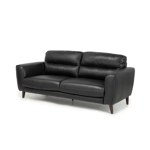 Sofá Valentino - Cuero Básico - 3 cuerpos - 450 (Negro) en Negro - Sillones y sofás, Uruguay | NYR