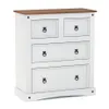 Cómoda 4 Cajones Línea Naturale - Blanco/Roble en Multicolor - Cómodas, Uruguay | La Cueva Muebles, vista 2 de 2