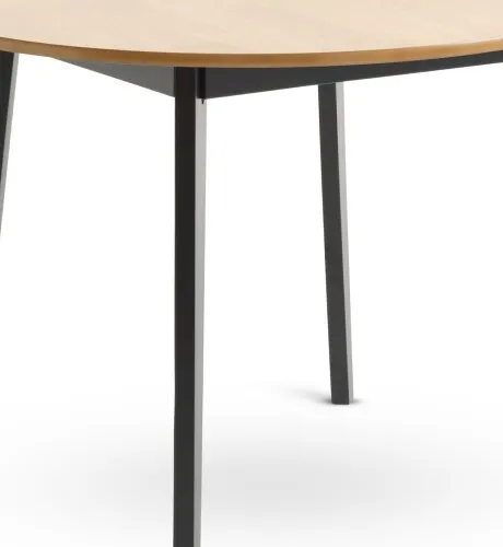 Mesa de comedor JEGIND Ø105 roble/negro en Roble/negro - Mesas de comedor, Uruguay | JYSK
