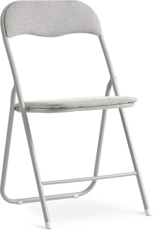 Silla plegable VIUF tela arena cl/acero en Beige - Sillas, Uruguay | JYSK