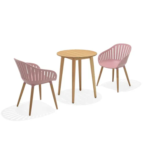Juego de Mesa y sillas de Jardín - Nassau - Rosa en Rosa - Muebles para el exterior, Uruguay | Rústico Hogar