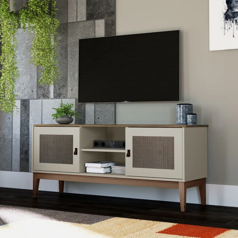 Rack Tv 2 Puertas 2 Estantes Estilo Colonial Linea Mexicana en Beige - Muebles para TV, Uruguay | Soy Hogar, vista 4