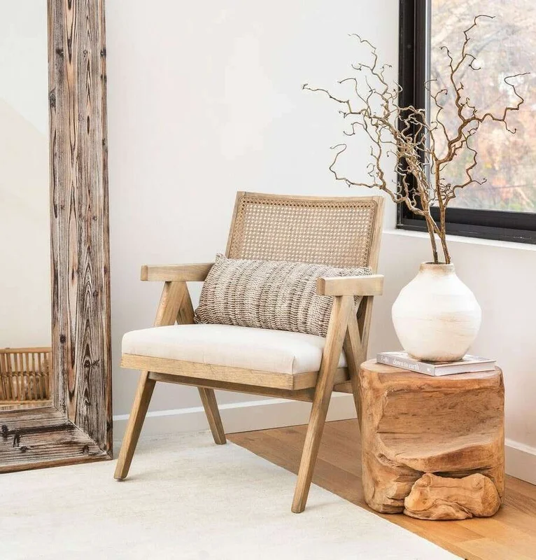BUTACA MODERNA CON ESTERILLA en Madera natural - Butacas, banquetas y puffs, Uruguay | La Iberica, vista 5