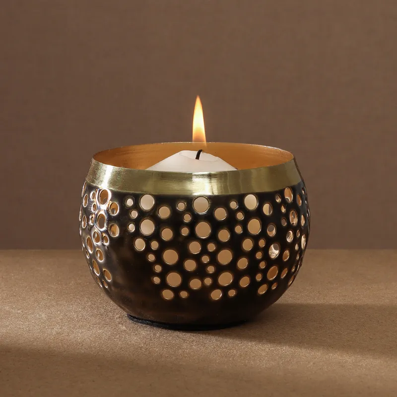 Fanal Calado Metal Mediano - Velas y Portavelas, Uruguay | Tiendas Montevideo