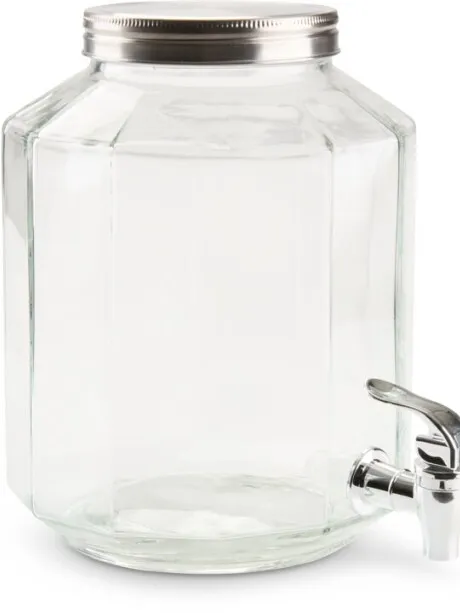 Dispensador con grifo VANN 4.25 l vidrio en Transparente - Muebles para el exterior, Uruguay | JYSK