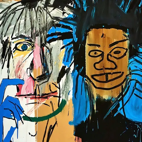 Jean-Michel Basquiat & Andy Warhol en Multicolor - Láminas, Uruguay | Mara Estudio