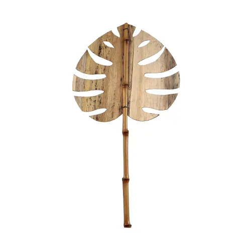 Hoja Decorativa Redonda Bambu Natural-beige Natural en Madera natural - Decoración, Uruguay | Divino