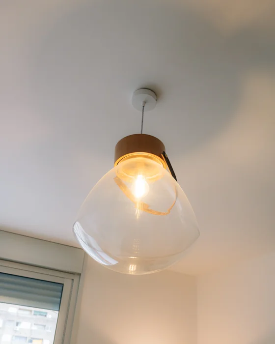 Lámpara Colgante Vidrio Lampadari Grande en Madera natural - Lámparas colgantes, Uruguay | Berna home, vista 2