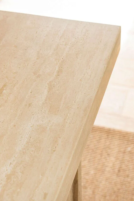 MESA DE ARRIMO / CONSOLA TRAVERTINO - 1.80 MTS en Madera natural - Bibliotecas, Uruguay | La Iberica, vista 6