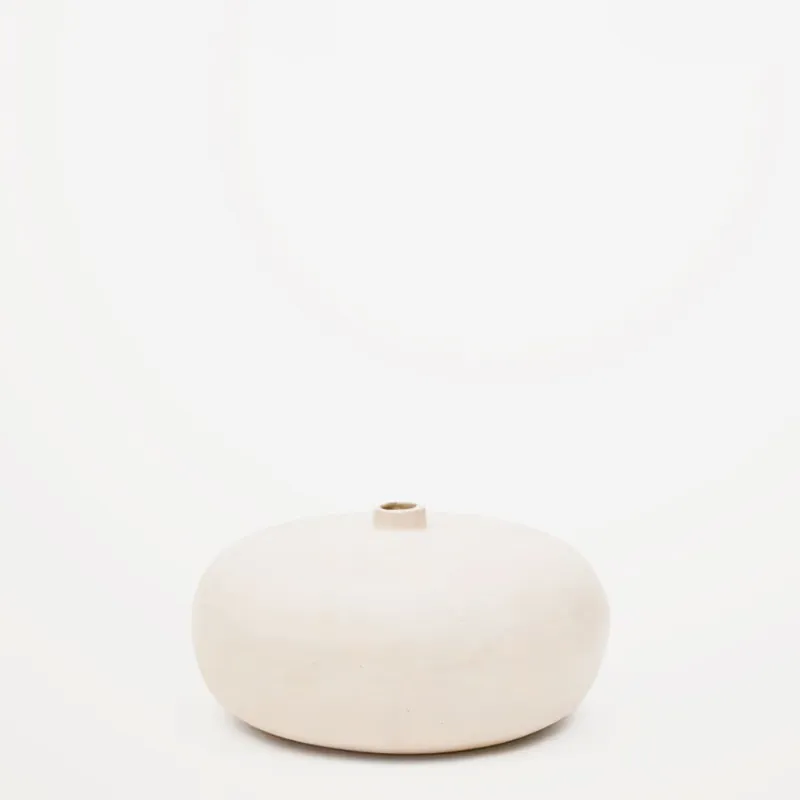 Jarrón de papel maché Nivala - 15,5cm en Blanco - Jarrones, Uruguay | Kavehome