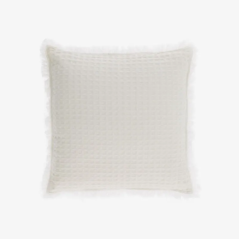 Almohadón Shallow 100% algodón - blanco de 45 x 45 cm en Blanco - Textiles, Uruguay | Kavehome