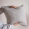 ALMOHADON LINO CUADROS - 55 X 55 CMS en Multicolor - Textiles, Uruguay | La Iberica, vista 4 de 8