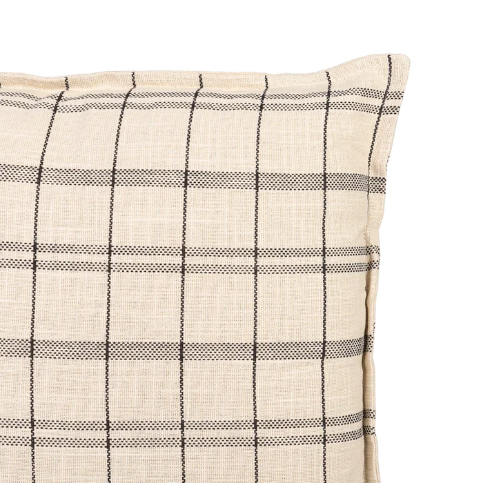 Almohadon Algodon Multicolor Cuadrillé Beige Azul en Beige - Textiles, Uruguay | Divino, vista 2