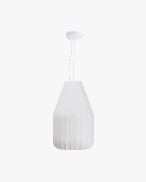 Lámpara de techo Somar de fibras sintéticas y varillas de acero - Ø30 cm en Blanco - Lámparas colgantes, Uruguay | Kavehome