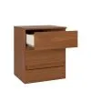 Mesa De Luz Fit 2 Cajones Moderna 100% Mdp en Madera natural - Mesas de luz, Uruguay | Soy Hogar