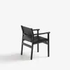 Silla Jan de fibras de cuero reciclado negro y madera maciza de fresno con acabado negro FSC 100% en Negro - Escritorios y sillas de escritorio, Uruguay | Kavehome, vista 7 de 8