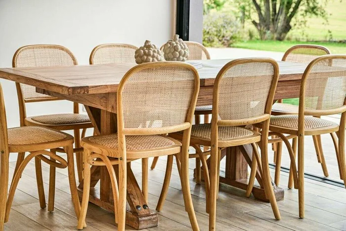MESA COMEDOR EXTENSIBLE - 1.40 A 1.90 MTS - OLMO en Madera natural - Mesas de comedor, Uruguay | La Iberica, vista 9