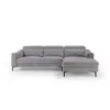 Rinconera Luke - Tela Microfibra - Chaise Derecho - 6686-7 Gris en Beige - Sillones y sofás, Uruguay | NYR, vista 6 de 8