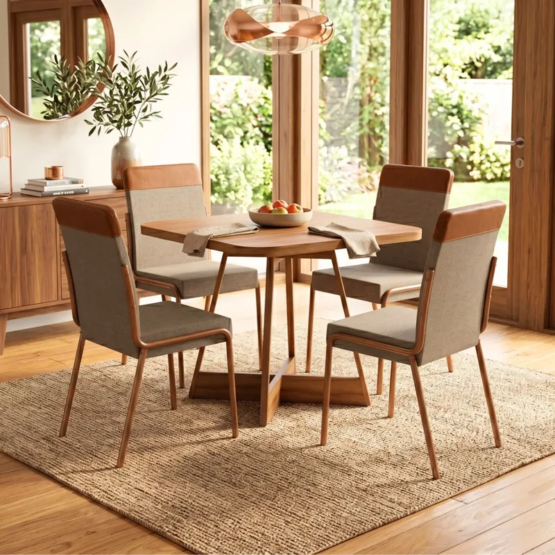 Juego de Comedor 4 sillas Duo + Mesa Atria - Negro en Negro - Mesas de comedor, Uruguay | Rústico Hogar