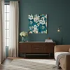 CUADRO CANVAS 60x60cm MARCO PINTURA FLORES AZUL 1 en Azul - Decoración de pared, Uruguay | Koz, vista 2 de 2