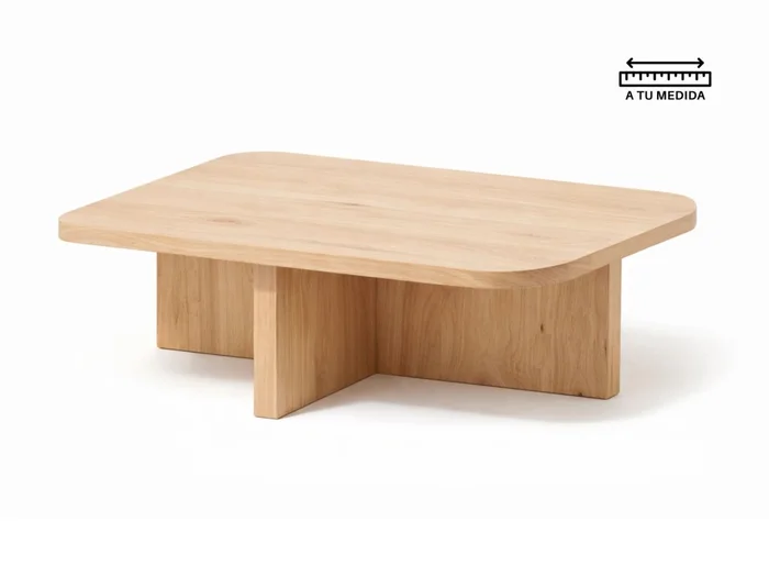 Mesa AMBAY Curva en Madera natural - Mesas de living, Uruguay | Finkel