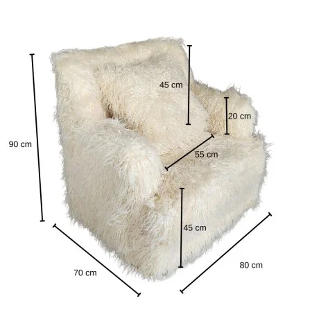 Sillon 1 cuerpo Ivory Faux en Beige - Sillones y sofás, Uruguay | La Cueva Muebles, vista 9